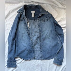 Liz Claiborne Men's Denim Shirt Jacket in Medium Blue